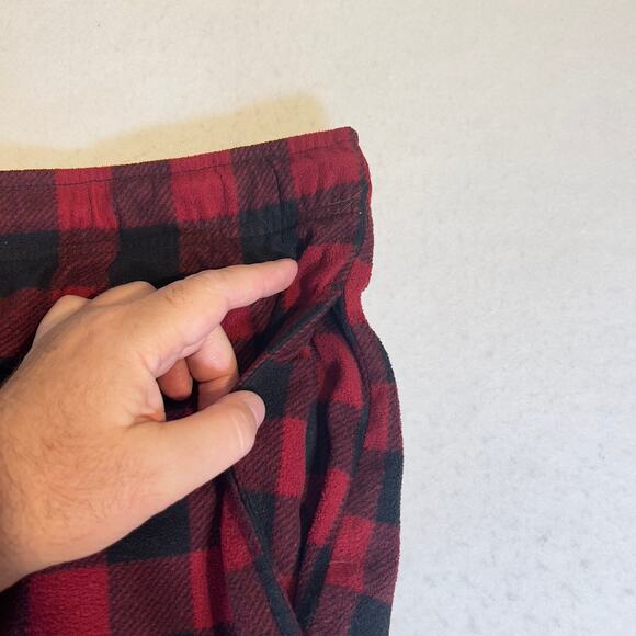 Berkley Jensen Flannel Loungewear Pants Men's XXL Red/Blue Check Sweatpants - Picture 9 of 11
